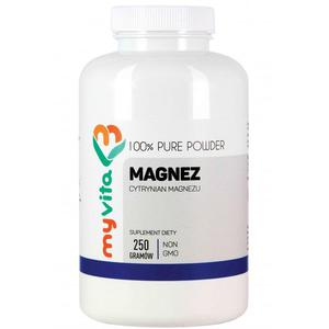 Magnez Cytrynian Magnezu Proszek 250 g - MyVita - 2869571214