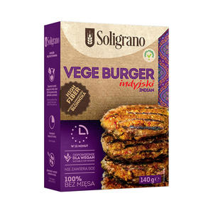 Vege Burger Indyjski 140 g - Soligano - 2869571285