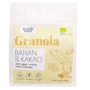 Granola Banan Kakao Bezglutenowa Bio 200 g - Pure&Sweet - 2869571516