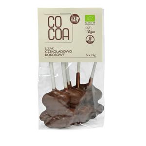 Lizaki Czekoladowo - Kokosowe Bezglutenowe Bio 75 g (5 x 15 g) - Cocoa - 2869571686