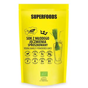 Sok z Modego Jczmienia Sproszkowany Bio 150 g - Bio Planet - 2869571825