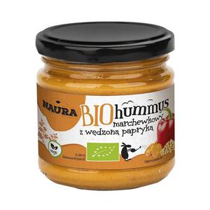 Hummus Marchewkowy z Wdzon Papryk Bio 190 g - Naura - 2869571964