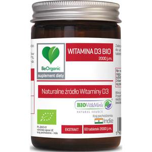 Witamina D3 Ekstrakt Bio 60 Tabletek 2000 IU Bio - Be Organic - 2869572154