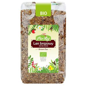 Len Brzowy (Siemi Lniane) Nasiona Lnu Bio 500 G - Bio Raj - 2869572169