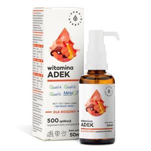 Witamina ADEK Dla Rodziny MCT Krople 50 ml - Aura Herbals - 2872510485