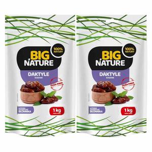 Zestaw 2 x Daktyle Suszone Naturalne bez Pestek 1 kg - Big Nature - 2869572669