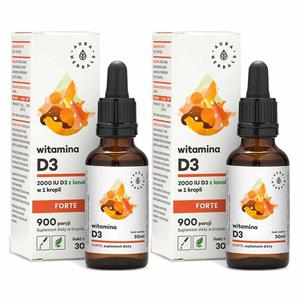 Zestaw 2 x Witamina D3 Forte w Kroplach 30 ml Aura Herbals - 2869572787