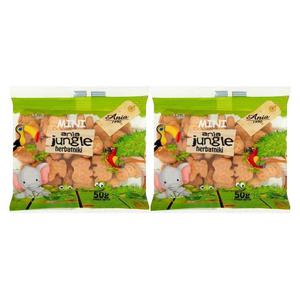 Zestaw 2 x Herbatniki Mini Jungle Bez Cukru 50 g - Ania - 2869572797