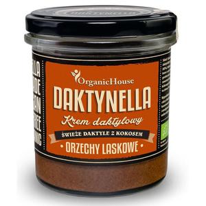 Krem Kokosowo - Daktylowy Orzechy Laskowe Bezglutenowy Bio 280 g - Organic House - 2869572836