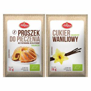 Zestaw Proszek do Pieczenia Bezglutenowy Bio 12 g - Amylon + Cukier Waniliowy Bio 20 g - Amylon - 2869572999