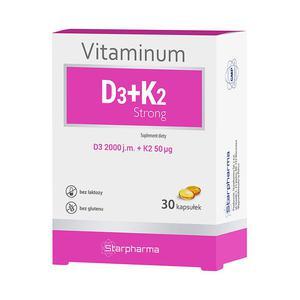 Vitaminum D3 + K2 Strong 30 Kapsuek - Starpharma - 2869573550