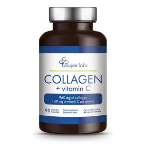 Kolagen Collagen + Vitamin C 90 Kapsuek - Super Labs - 2869573610