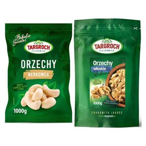 Zestaw Orzechy Woskie uszczone 1 kg Targroch + Orzechy Nerkowca Powki 1 kg - Targroch - 2869573653