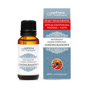 Naturalny Olejek Eteryczny Lemongrassowy 10 ml + 10 ml Gratis (20 ml) - Optima Natura - 2869574129