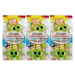 3 x Chrupki Kukurydziano-Gryczane Spirale Bezglutenowe Bio 60 g - Biominki - 2869574169