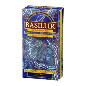 Herbata Czarna Ekspresowa Truskawka, Morela, Papaja Magic Nights Saszetki 25 x 2 g - BASILUR - 2869574392