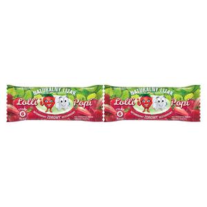 2 x Lizak Naturalny bez Dodatku Cukru Truskawka 6 g - Lolli Popi - 2869574468