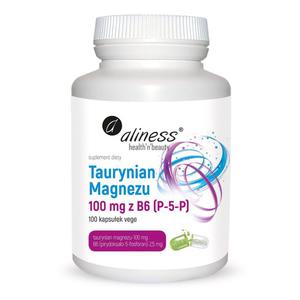 Taurynian Magnezu 100 mg B6 100 Kapsuek Aliness - 2872198259