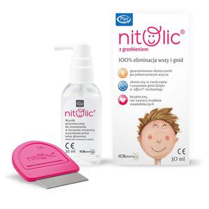 Pipi Nitolic - Zestaw Spray Eliminacja Wszy i Gnid 30 ml + Grzebie - ICB Pharma - 2869574630