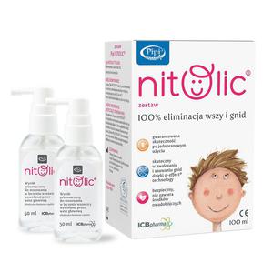 Pipi Nitolic - Zestaw Eliminacja Wszy i Gnid 100 ml + Grzebie - ICB Pharma - 2872510602