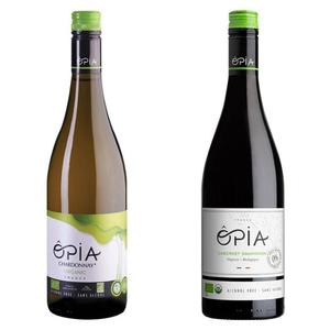 Biae Wino Opia Chardonnay bez Siarczynw Bezalkoholowe Bio, Niesiarkowane Organic 0% 0,75 l + Czerwone Wino Opia Cabernet Sauvignon Bio bez Siarczynw, Bezalkoholowe Niesiarkowane Organiczne 0% 0,75 l - 2869574731