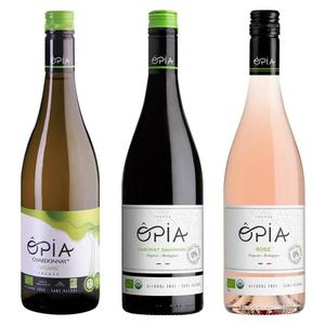 Biae Wino Opia Chardonnay bez Siarczynw Bezalkoholowe Bio, Niesiarkowane Organic 0% 0,75 l + Czerwone Wino Opia Cabernet Sauvignon Bio bez Siarczynw, Bezalkoholowe Niesiarkowane Organiczne 0% 0,75 l + Rowe Wino Opia Cabernet Rose Bio bez Siarczynw - 2869574732