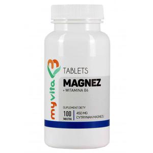 Magnez (Cytrynian Magnezu) + Witamina B6 100 tabletek MyVita - 2872510635