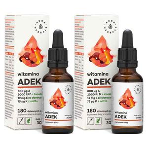 2 x Witamina ADEK Krople 30 ml - Aura Herbals - 2872510719