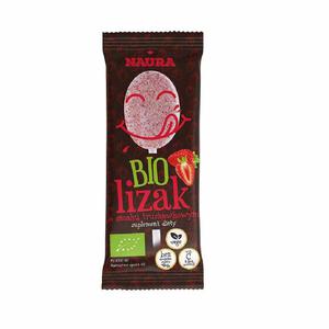 Lizak Pudrowy o Smaku Truskawkowym BIO 6 g - Naura - 2872510762