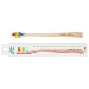 Szczoteczka Bambusowa Dla Dzieci od 4 do 6 lat Soft - Kolorowa MyEcoBrush - 2872510947