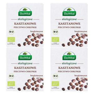 4 x Pieczywo Chrupkie Kasztanowe Bezglutenowe Bio 100 g - EkoWital - 2872510985