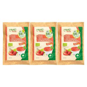 3 x Kisiel o Smaku Truskawkowym z Kawakami Truskawek i Witamin C BIO 38 g - Vitally Food - 2872511003