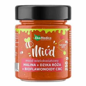 Mid Wielokwiatowy Malina, Dzika Ra, Bioflawonoidy CBC 250 g - EkaMedica - 2872511321