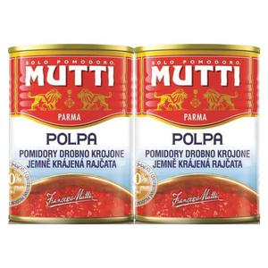 2 x Pomidory w Kawakach 400 g Drobno Krojone Polpa Pulpa MUTTI - 2872511474