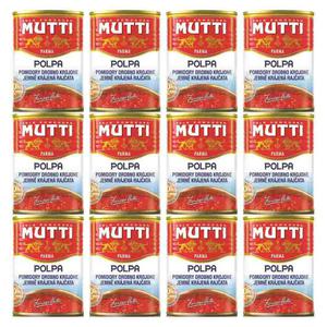 12 x Pomidory w Kawakach 400 g Drobno Krojone Polpa Pulpa MUTTI - 2872511477