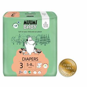 Pieluszki Jednorazowe 3 Diapers 5-8 kg 50 Sztuk - Muumi Baby - 2872511972