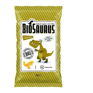 Pieczone Chrupki Kukurydziane o Smaku Serowym Bio 50 g - BioSaurus - 2829358109