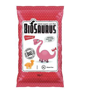 Pieczone Chrupki Kukurydziane z Ketchupem Bio 50 g - BioSaurus - 2829358110