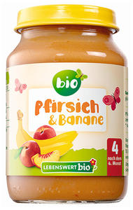 Deser Dla Niemowlt Brzoskwinia i Banan Bio 190 g - Lebenswert - 2872197667