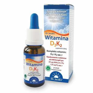 Witamina D3 + K2-MK7 Krople 20 ml - Dr. Jacobs - 2869570145