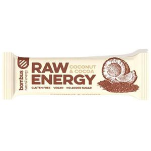 Baton RAW ENERGY Kokos - Kakao 50 g - Bombus - 2834272081