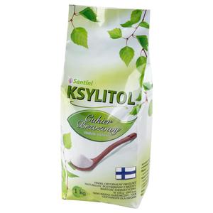 Ksylitol C Krystaliczny 1 kg - Torebka - Santini Fiski Cukier Brzozowy Oryginalny Xylitol z brzozy Danisco Finlandia - 2861090672