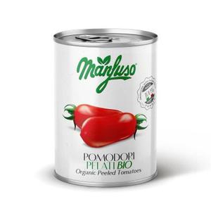 Pomidory Bez Skrki Bio 400 g - Manfuso - Pomidorki w Puszce bez Skrek - 2861091095