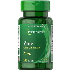 Cynk (Glukonian Cynku) 25 mg 100 Tabletek - Puritan's Pride - 2872197755