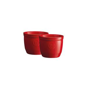 Emile Henry - Zestaw dwch miseczek do zapiekania typu ramekin - N8- rednica 8,5 cm, czerwone - 2877576501