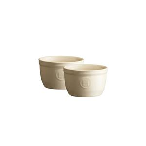 Emile Henry - Zestaw dwch miseczek do zapiekania typu ramekin - N9 - rednica 8,8 cm, kremowe - 2877576505