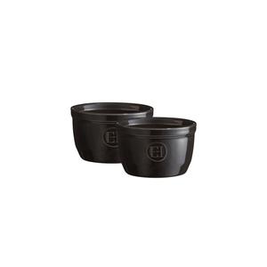 Emile Henry - Zestaw dwch miseczek do zapiekania typu ramekin - N9 - rednica 8,8 cm, czarne - 2877576508