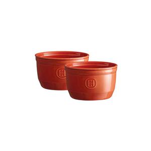 Emile Henry - Zestaw dwch miseczek do zapiekania typu ramekin - N10 - rednica 10 cm, czerwone - 2877576511