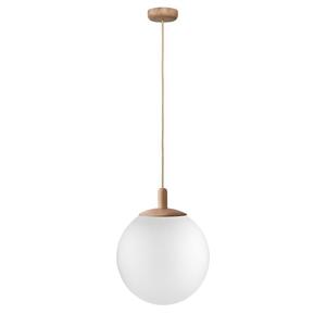 Kaspa - Lampa wiszca pojedyncza Alur Wood - rozmiar M, rednica 30 cm, db - 2877379097