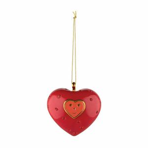 Alessi - Bombka "Cuore e Cuora" - serduszko FLEURS DE JORI - wysoko 7,50 cm - 2877576874